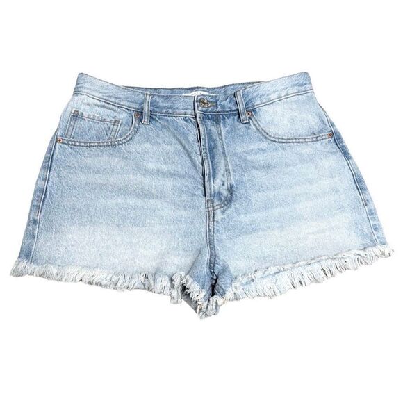 PacSun Vintage High Rise Button Fly Frayed Denim Shorts Size 30 - Picture 1 of 7